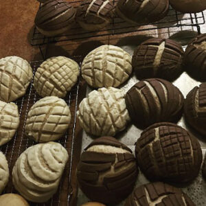 Conchas Artesanales Chocolate y Vainilla Charola Chica