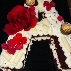 Pastel Inicial Romántica (Letra A)