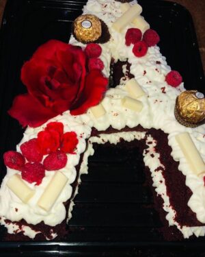 Pastel Inicial Romántica (Letra A)